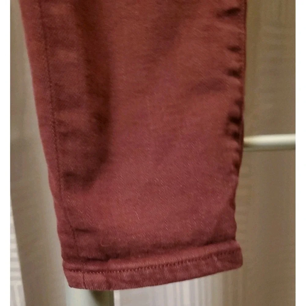 True Religion Jeans Womens 28 Maroon‎ Halle Mid Rise Super Skinny